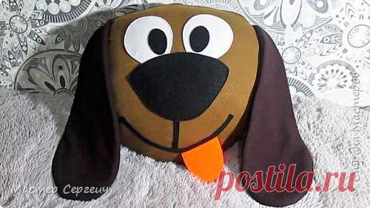 Подушка-собачка из старых вещей. Декоративная подушка | Страна Мастеров