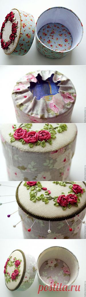 Шкатулка с вышивкой - Ярмарка Мастеров - ручная работа, handmade