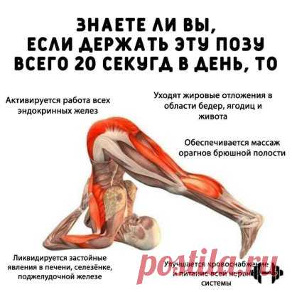 Одна поза, а сколько пользы для здоровья!