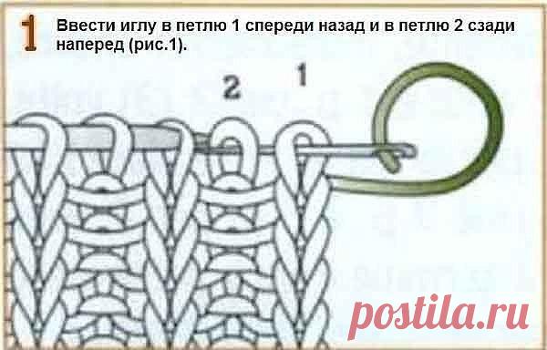 ​Как закрыть петли иглой на прямом участке вязания