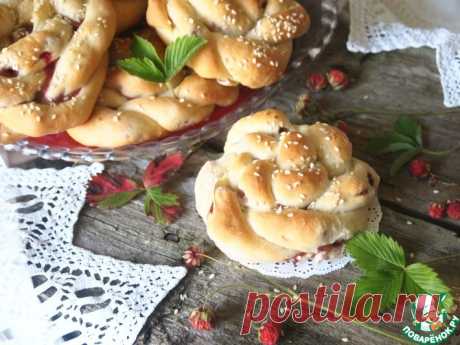Булочки с полевой клубникой Кулинарный рецепт