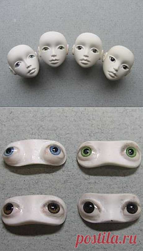 Авторские шарнирные куклы - Самодельные вставные глаза
