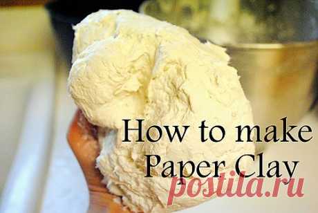 Как самому сделать массу для лепки PaperClay.