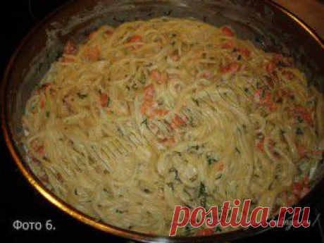 Паста с креветками — вкусный ужин.