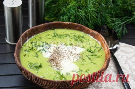 Холодный горохово-мятный суп