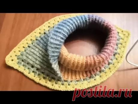 Манишка - шарф. Крючком.