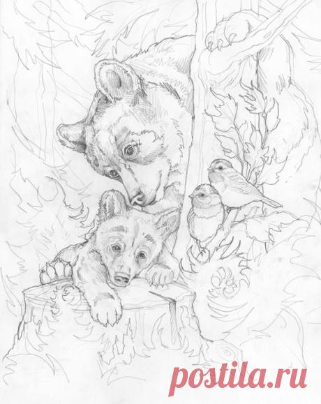 Bergsma Gallery Press :: Paintings :: Originals :: Original Sketches :: 2013/You Lift Me Up - Original Sketch