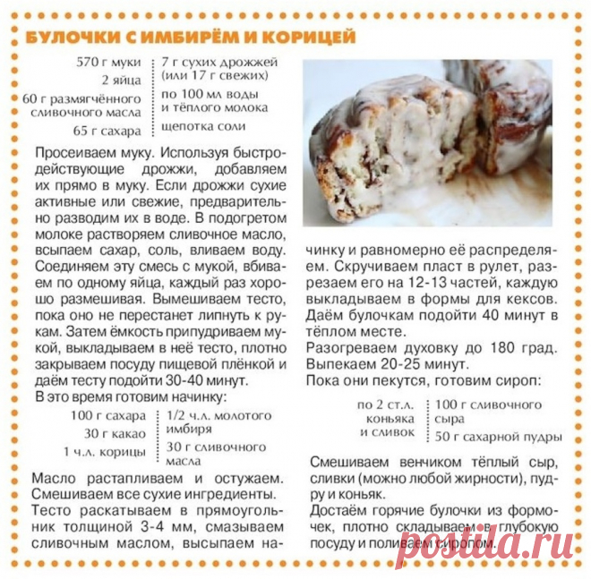 Булочки с имбирем и корицей