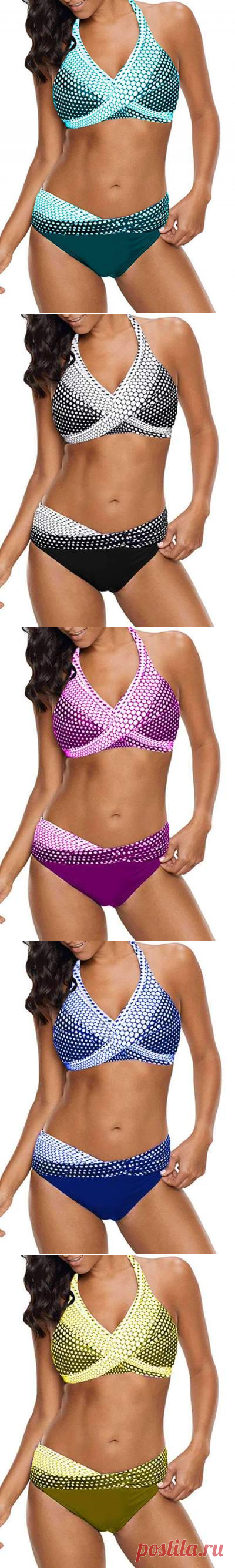 $ 21.96 - Plus Size Women Fashion Printed Bikini Swimwear - www.clothingi.com