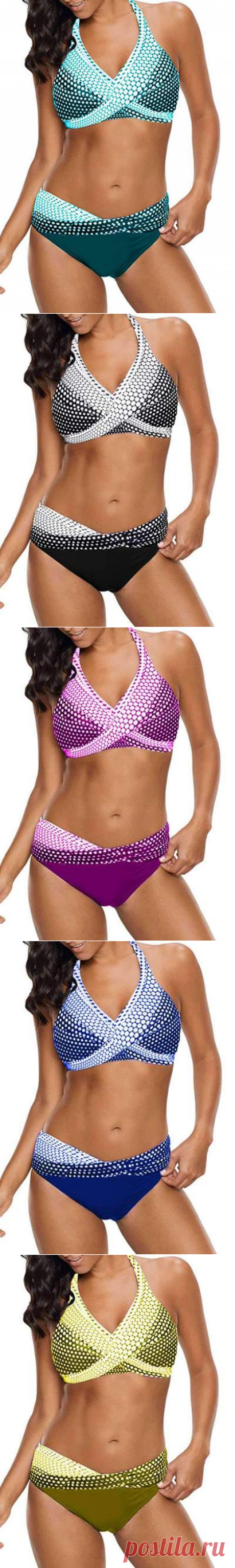 $ 21.96 - Plus Size Women Fashion Printed Bikini Swimwear - www.clothingi.com