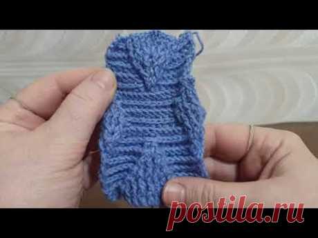 Листики выпуклыми столбиками, крючок, попетельный МК