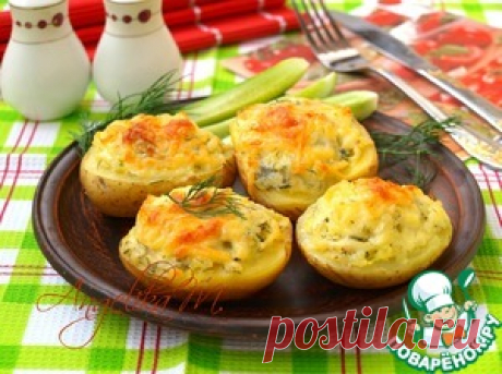 Запечённый картофель с сулугуни - кулинарный рецепт