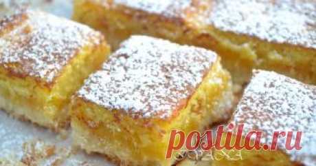 Хрупкави лимонови квадрати - Lemon bars      .