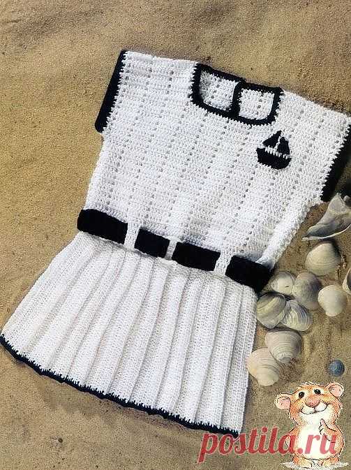 Детский сарафан с юбкой гофре | «Хомяк55.ру» сайт о вязании