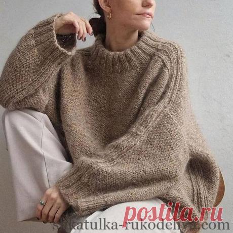 Светр оверсайз з товстої пряжі &amp;#8211; Скринька рукоділля. Сайт для рукодільниць