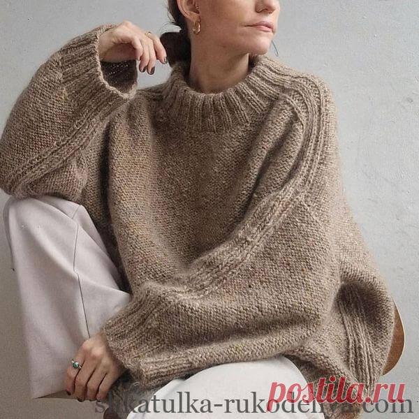Светр оверсайз з товстої пряжі &#8211; Скринька рукоділля. Сайт для рукодільниць