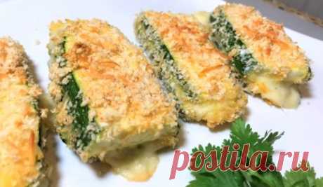 Изумительные кабачки с сыром, запеченные в духовке