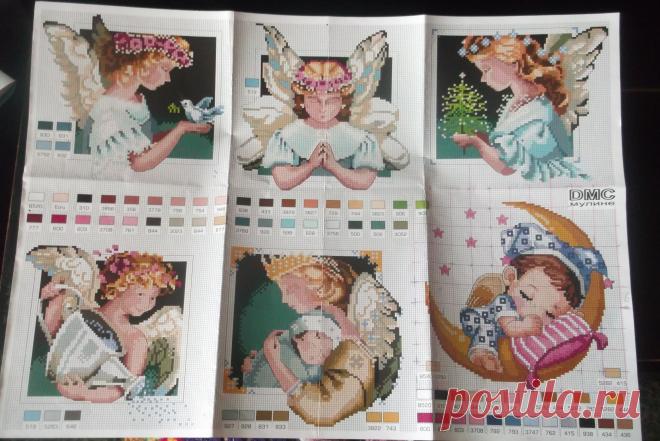 ангелочки / Вышивка / Вышивка крестом