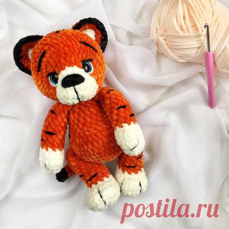 МК по вязанию тигрёнка крючком