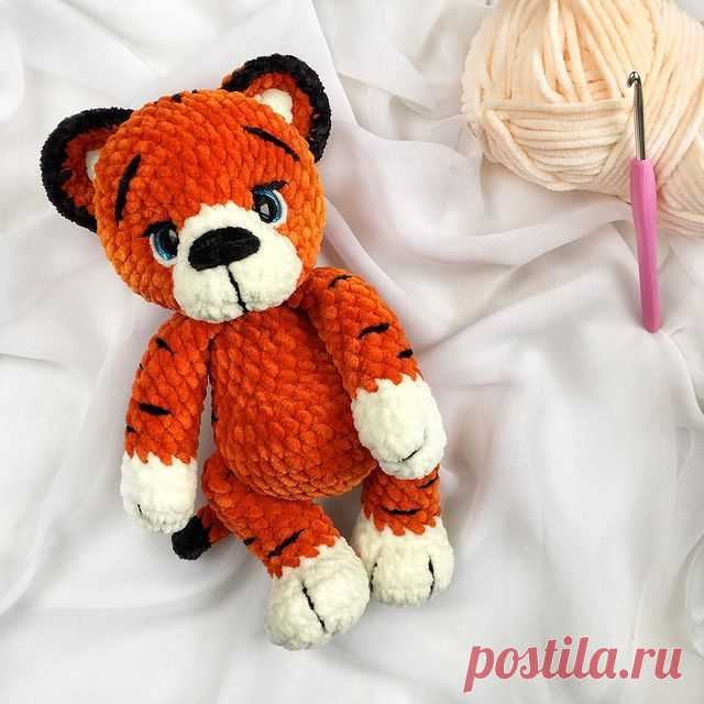 МК по вязанию тигрёнка крючком