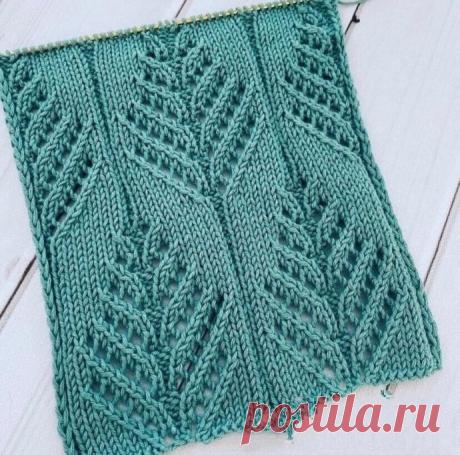 Узор с ёлочками спицами