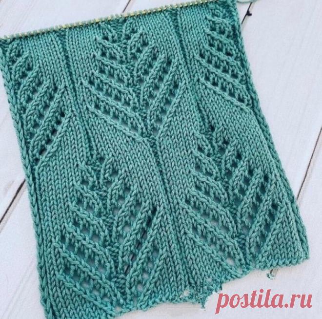 Узор с ёлочками спицами