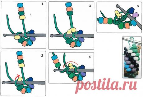 Учимся вязать жгут из бисера крючком / Бисероплетение / В рукоделии