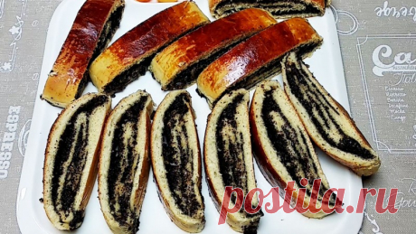 Рулет с сочной маковой начинкой Этот пышный и очень вкусный маковый рулет родом из моего детства. Его часто пекла моя бабушка. Представляю вам рецепт этого изумительного лакомства.Рецепт:мука - 700 гяйца - 3 штмолоко - 300 млсахар - 100 гмасло сливочное - 100 гванильный сахар - 1 пакетикдрожжи сухие - 11 г (1...