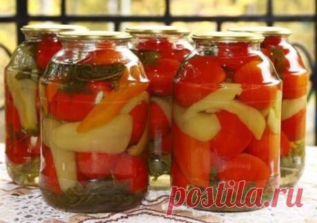 Маринованные помидоры со сладким перцем: очень вкусный рецепт!