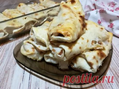Очень вкусные рулетики из тонкого лаваша