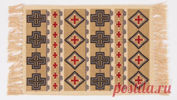 Тканые Хлопок Placemats: Southwest Дизайн | Эль-Пасо Saddleblanket