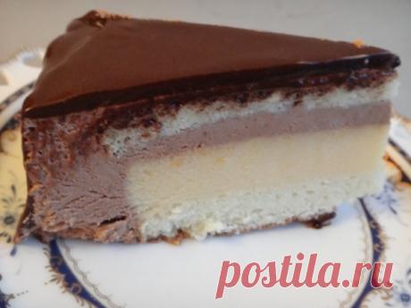 Торт &quot;Andalucia&quot; - 
 d=20 см.
Бисквит:
50 г желтков (примерно от 3 сдерних яи)
95 г белков (3 шт)
33 г сахара
25 г сахара
38 г муки
38 г расплавленного слив масла

Мандариновый крем:
1 лист желатина
57г яиц
57 г сахара
50 г манд сока
4 г манд цедры
68 г слив масла

Шоколадный мусс-пралине:
2 листка желатина
15 г сахара
75 г молока
75 г сливок
30 г желтка
90 г пралине
90 г черного шоколада
270 г взбитых сливок

Глазурь:
70 г воды
70 г сливок (22%)