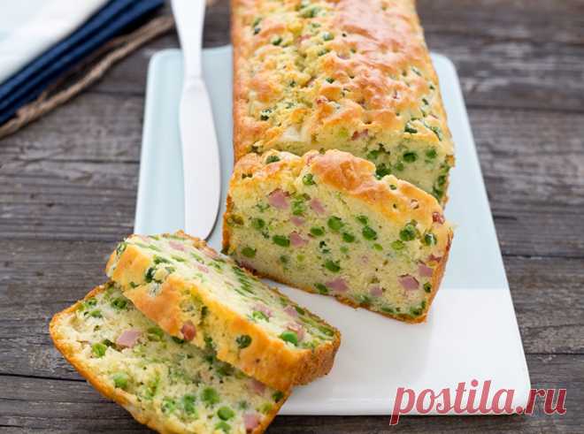 Plumcake Рецепта с шунка и грах
