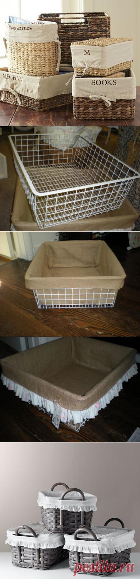 Как сшить салфетку-вкладыш для корзинки. Мастер-класс.