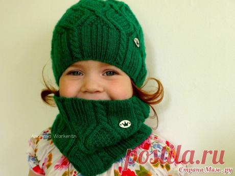Детская Шапка + снуд связанные спицами. - 23 Октября 2015 - Рукоделие своими руками - "Магия Творчества"-информационный портал.