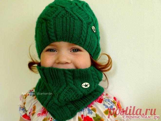 Детская Шапка + снуд связанные спицами. - 23 Октября 2015 - Рукоделие своими руками - 