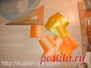 Канзаши веерообразный цветок. Автор Любава Суслова. | Своими руками — интернет журнал