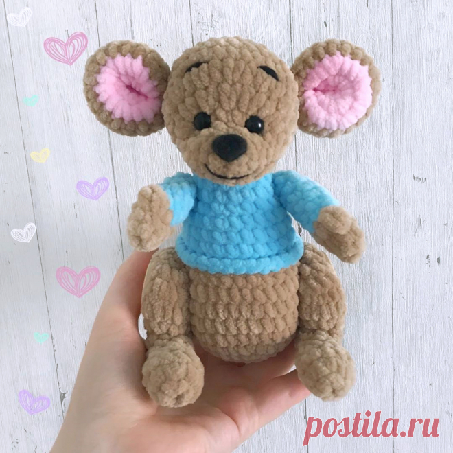 PDF Крошка Ру крючком. FREE crochet pattern; Аmigurumi animal patterns. Амигуруми схемы и описания на русском. Вязаные игрушки и поделки своими руками #amimore - кенгуру, кенгурёнок из Винни Пуха.