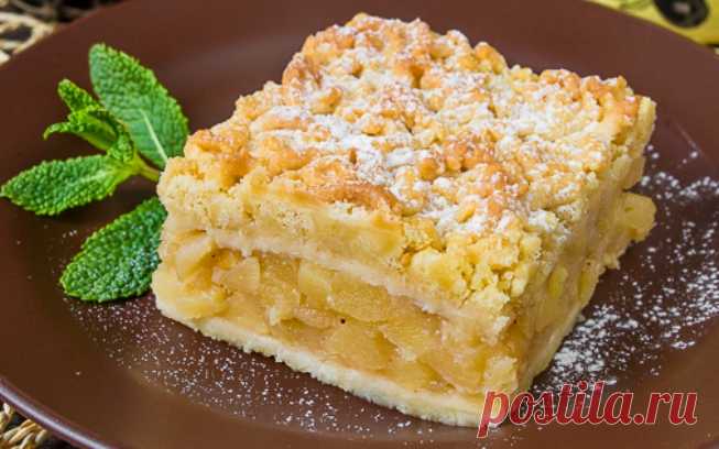 Песочный пирог с айвой