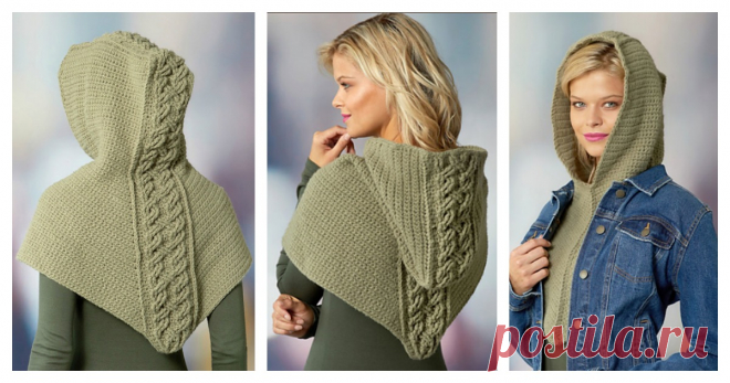 Cabled Hooded Cowl Free Crochet Pattern and Video Tutorial With the beautiful Cabled Hooded Cowl Free Crochet Pattern, this project will help you stand out in the crowd.