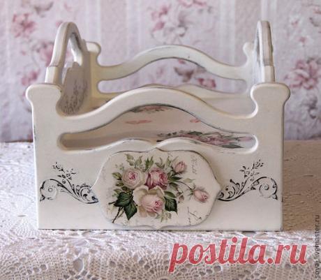 Купить Сервировочный короб - поднос "Очарование" - поднос, поднос шебби-шик, поднос с розами