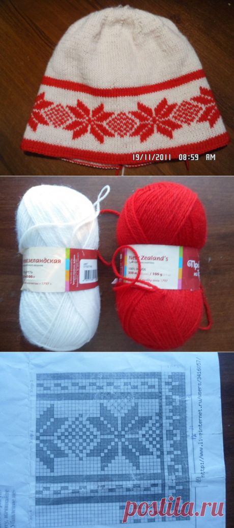 ШАПОЧКА ЖАККАРДОМ, ДВУХСТОРОННЯЯ, СПОРТИВНАЯ.