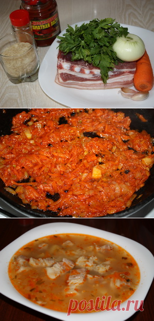 рецепт супа из свиной грудинки