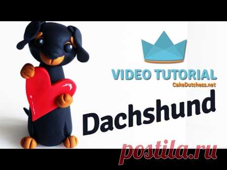 How to make this Lovable Dachshund Cake Topper - Cake Decorating Tutorial