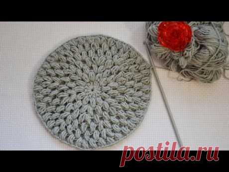 Мастер-класс. Как связать круг из пышных столбиков крючком 2 способа. How to crochet the Puff Circle