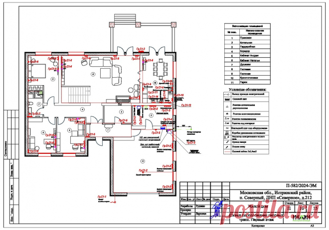 Проект электрики дома пример 1017