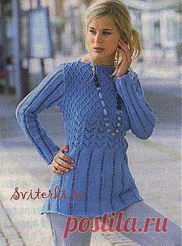 Модель вязаного свитера