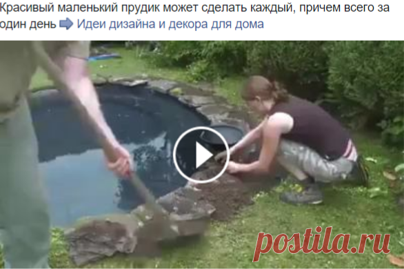 Маленький прудик своими руками за 3 часа