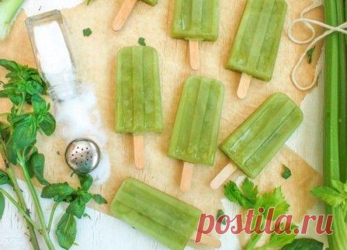 зеленое мороженое