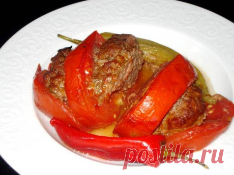 Запеченные помидоры с мясным фаршем